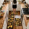 thumbnail image 6 of YIMEIS Enjoy the coffee 3Pcs Flannel Kitchen Mat Set, Non-Slip Machine Washable Rugs for Kitchen, Hallway & Laundry Room, 6 of 10
