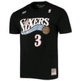 thumbnail image 2 of Men's Mitchell & Ness Allen Iverson Black Philadelphia 76ers Hardwood Classics Stitch Name & Number T-Shirt, 2 of 3