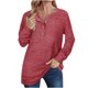 thumbnail image 1 of Tops de manga larga con cuello redondo y bolsillos de blusa con botones sólidos a la moda para mujer Fridja  bvmnju2054, 1 of 7