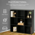 thumbnail image 5 of Best Choice Products 9-Cube Bookshelf, 13.5in Display Storage System, Organizer w/ Removable Back Panels - Black, 5 of 9