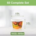 thumbnail image 2 of Set Dipoo de 120 recipientes herméticos para alimentos de 16 oz, 2 of 7