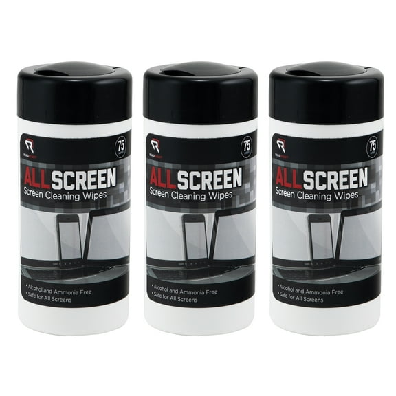 Read Right AllScreen Screen Cleaning Wipes, 75 Per Tub, 3 Tubs