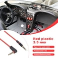 thumbnail image 4 of 3.5mm 1/8 inch Male to Male 4 Pole Car AUX Audio Cord Cable Record Headphone RED, 4 of 10