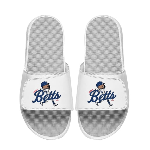 Youth ISlide Mookie Betts Los Angeles Dodgers Player Caricature Slide Sandals