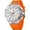 Orange, variant on Men Watches,Multifunction Transparent Analog Display Silicone Strap Calendar Quartz Waterproof Trend Wrist Watches for Men
