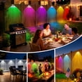 thumbnail image 3 of 50FT Low Voltage RGB Color Changing Fence Lights, Triangle LED String Lights, Waterproof for Party Gathering Patio Barbecue Outdoor Activities, 3 of 7