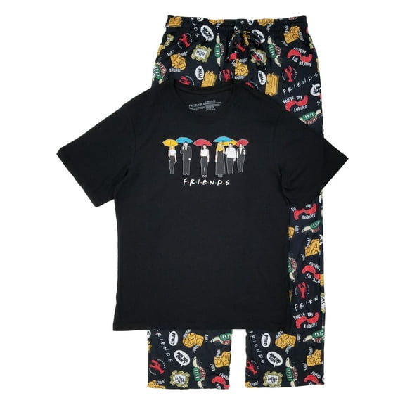 Bioworld Mens 2-Piece Friends The Television Series Sleepwear Pajama Set Medium