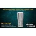 thumbnail image 2 of 25 oz. Huckleberry Grip Stainless Steel Tumblers - 10 Pack - Silver, 2 of 5
