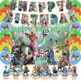 thumbnail image 3 of Zootopia 2 Birthday Party Decoration Set Birthday Banner Spiral Balloon Background Cloth Tablecloth, 3 of 10