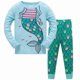 thumbnail image 1 of Conjunto de pijamas de algodón para niños y niñas, ropa supercálida de 3 a 8 años, camiseta, pantalones, sirena, 2 uds., 1 of 4