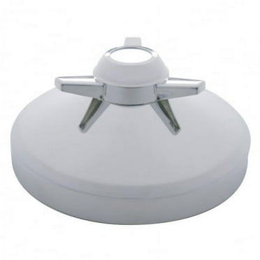 United Pacific 11129 Axle Hub Cap   Rear, 8", Chrome, With 3 Bar Straight