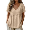 thumbnail image 5 of Women Oversized T Shirts Short Sleeve Summer Casual Loose Tops Basic Tee Trendy Boluse, 5 of 6