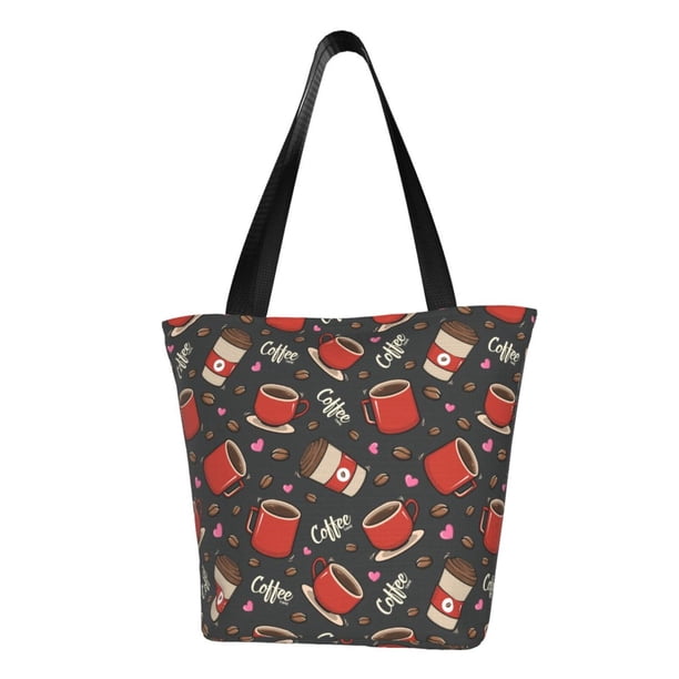 Balery coffee mug cup Bolsa de Hombro con Diseño, Bolsa Grande y Duradera, Bolsa Versátil para Compras