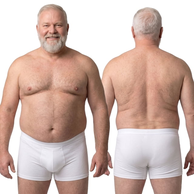 PROTECHDRY Washable Incontinence Cotton Underwear for Men Boxer Brief with Front Absorbent Protection, for Light/Moderate Incontinence