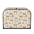 thumbnail image 2 of Goofa Cartoon Corgi Print Toaster Cover 4 Slice, Four Slice Bread Machine Cover Quilted Toaster Covers Bread Maker Cover Kitchen Appliance Cover, 2 of 7