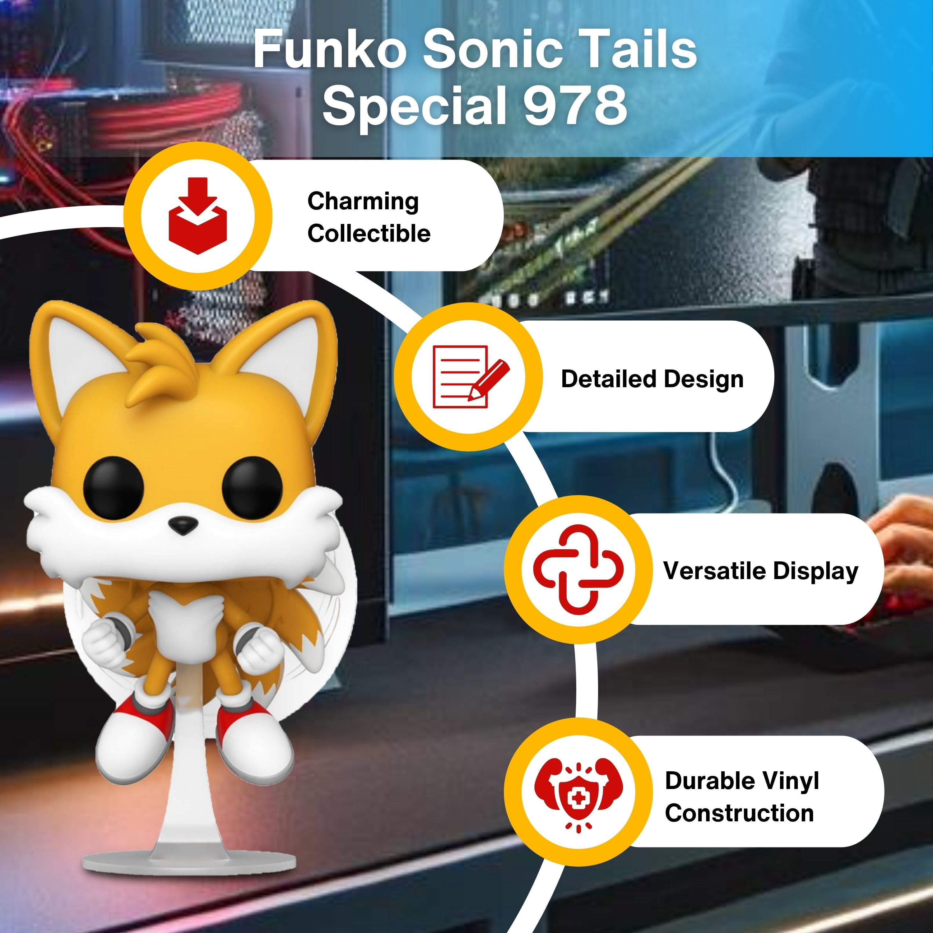 Funko Pop! Games Sonic The Hedgehog: Tails 978 - Specialty Series Exclusive Vinyl Figure with Case