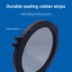 thumbnail image 5 of Sidaley Puerta de ojo de buey de barco Parte de ventanas profesionales Apertura Portlight Ventana de yate redondeada resistente para reemplazar Bombillas para automóviles Negro Sidaley VI014974-02B, 5 of 6
