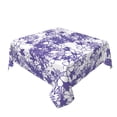 thumbnail image 2 of YFYANG Square Polyester Table Cloth, 54" x 54" Reusable Table Cover Kitchen Dining Room Purple Floral Line Doodle Decorative Tablecloths for Tables of 2-4 People, 2 of 8