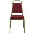 thumbnail image 5 of Emma + Oliver Trapezoid Back Banquet Chair, Burgundy Patterned Fabric/Gold Frame, 5 of 9