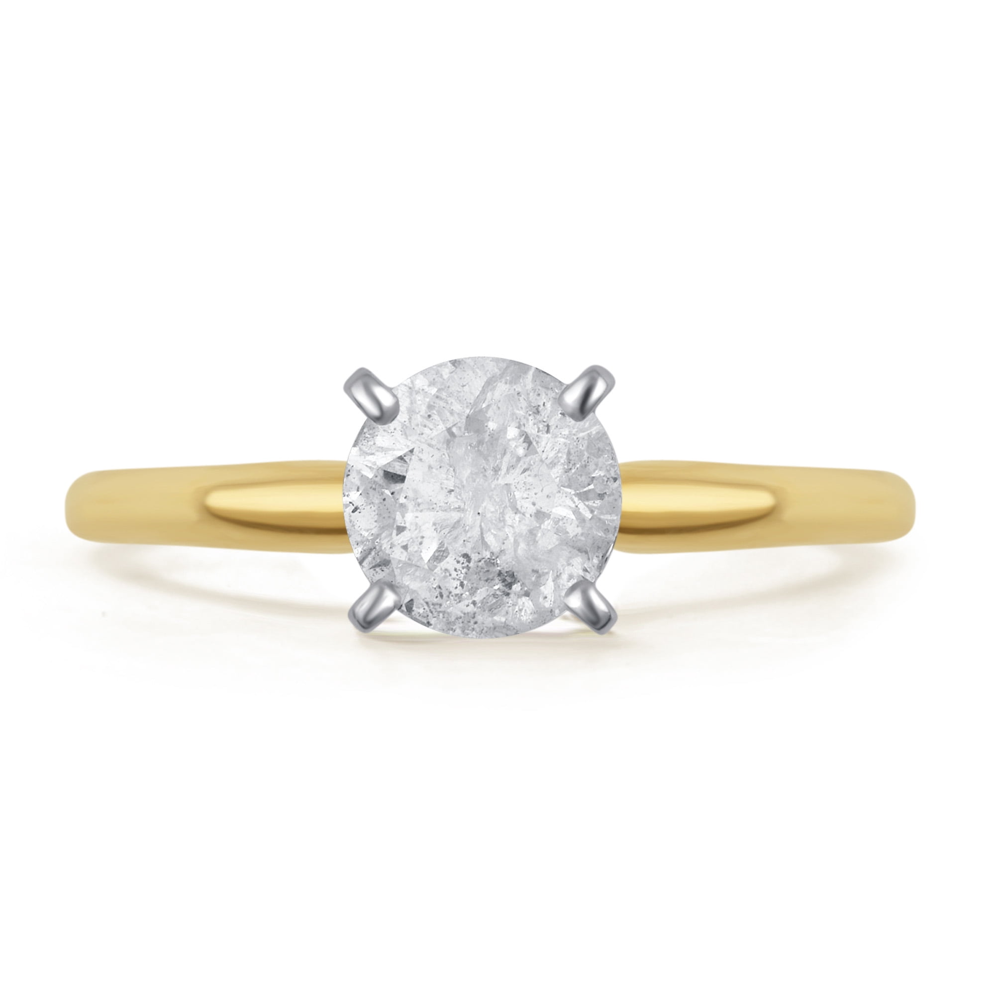 0.5 Carat T.W. Round White Diamond 14kt Yellow Gold Solitaire Ring