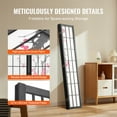 thumbnail image 5 of KFFKFF Partition Screen, Quadruple Panel Oriental Divider, Wooden Foldable Privacy Barrier Indoor, Oriental Movable Decorative Separators, Suitable for Living Space, Workspace, 5 of 9