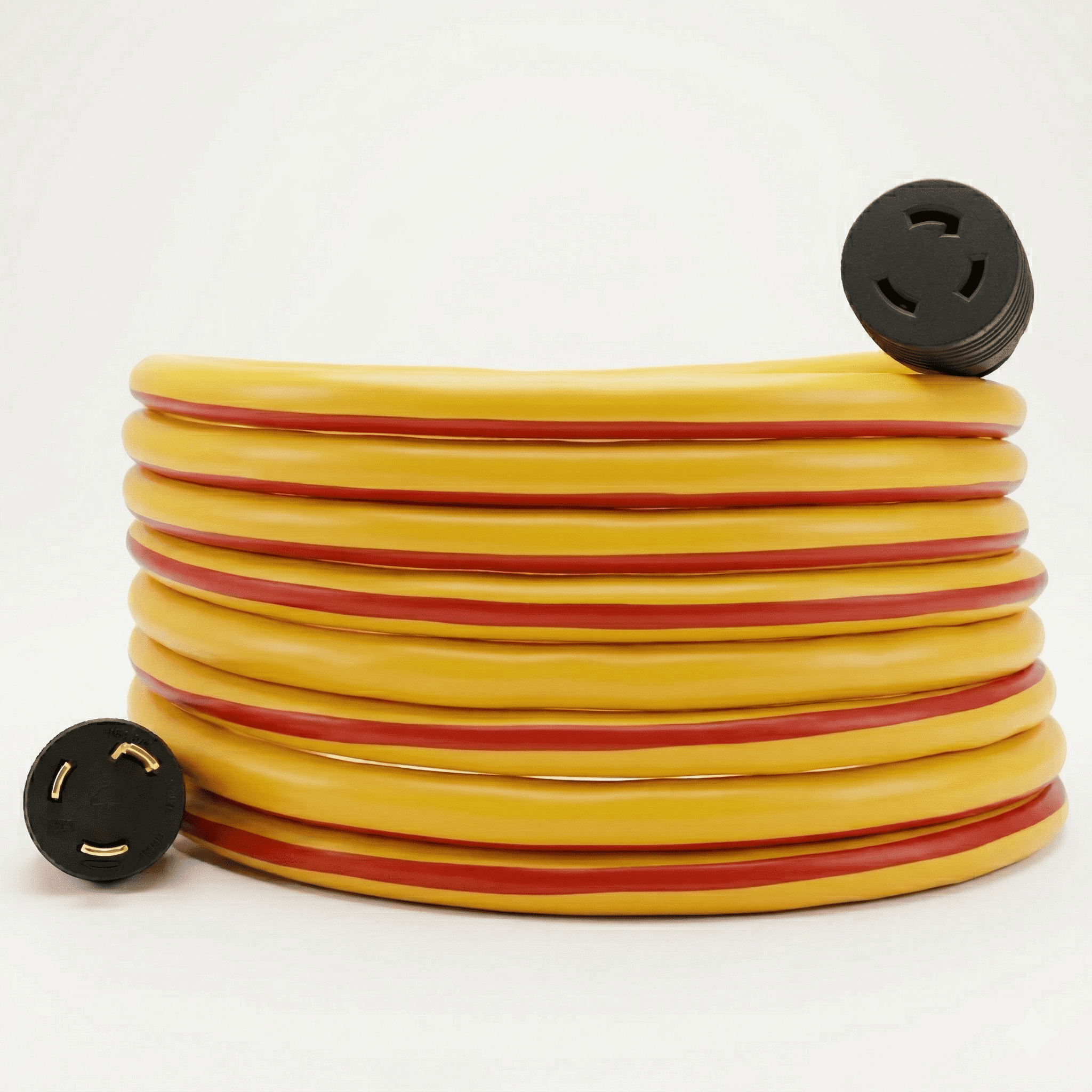 Conntek 50Ft 30 Amp 3-Prong Generator Extension Cord, NEMA L5-30P to L5-30R Twist Lock, 3750W, UL Listed Heavy-Duty STW All-Weather Jacket