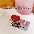 thumbnail image 3 of Botón Cerámico De Baño Corazón Adhesivo, Botón De Presión Para Inodoro, Accesorio Decorativo Estilo Heart, Ideal Para Baños Pequeños, Durable, Resistente Al Agua, Para Dormitorios Modernos,, 3 of 9