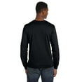 thumbnail image 3 of JustBlanks Men's Long Sleeve T-Shirt 100% Combed Ring Spun Cotton Shoulder Taping Double-needle Sleeves Shirt Crew Neck T-Shirt for Men - Black - Small, 3 of 3