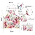 thumbnail image 7 of Pioneer Flower Floral Print Pattern Apron-Garden Aprons for Women with Pockets-Cotton Linen Waterproof Kitchen Cooking Gardening Aprons Adjustable for Kitchen,Cooking,BBQ and Salon 33x27 Inch, 7 of 7