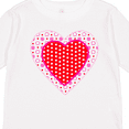 thumbnail image 4 of Inktastic Valentine Red Heart with Dots Boys or Girls Long Sleeve Toddler T-Shirt, 4 of 5