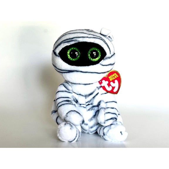 Ty Beanie Baby (Beanie Bellies) - TATTERS  the Mummy 6" Plush Stuffed Animal Toy (BONUS 1 TY CARD & 1 FUN CHOPS)