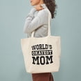thumbnail image 3 of CafePress - Vintage World's Okayest Mom Tote Bag - Unisex Canvas Tote Bag, Beige, 1-Piece, 3 of 7