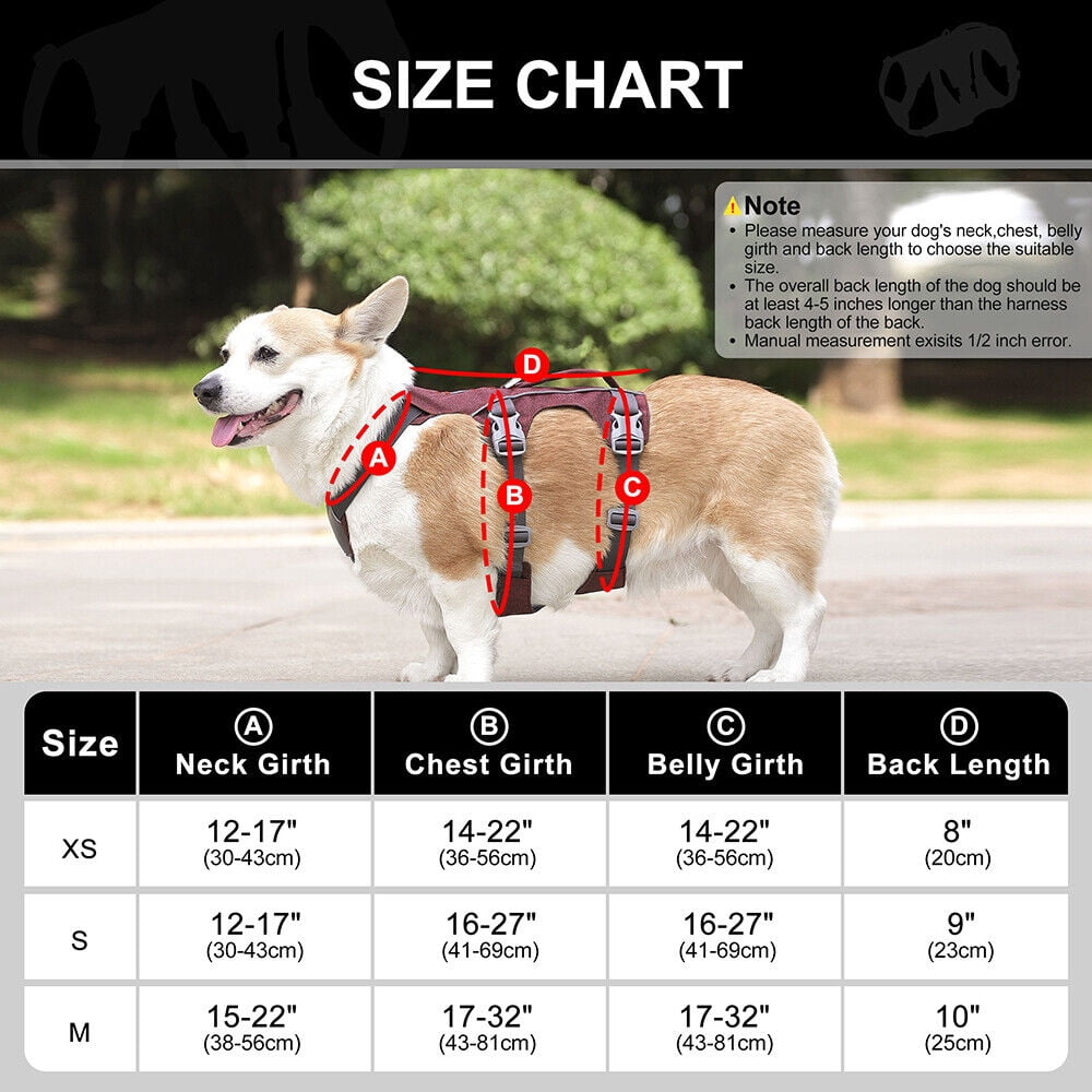 Beirui No Pull Nylon Dog Harness Reflective Adjustable Strong Training Vest with Handle