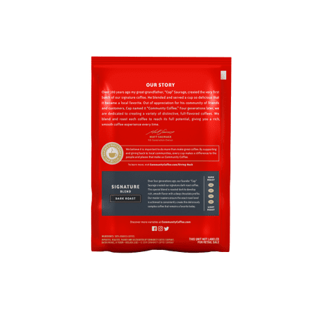 Community Coffee Arabica Single-Serve Coffee Packets, Signature Blend, Carton Of 20
