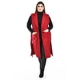 thumbnail image 4 of Chaleco largo con cinto Roman Fashion /Tallas Extras, 3018 (Rojo) rojo 38, 4 of 6