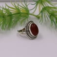 thumbnail image 3 of Fine Silver Red Onyx Ring for Women Handmade in Jaipur, 3 of 4