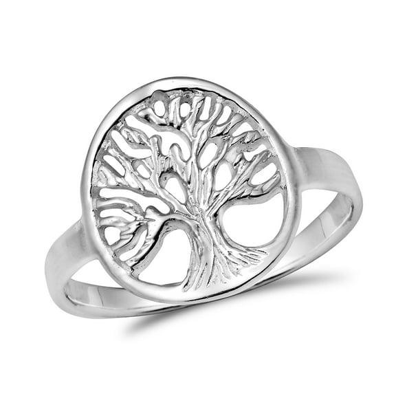 Handcrafted Mystic Tree of Life .925 Sterling Silver Ring-9