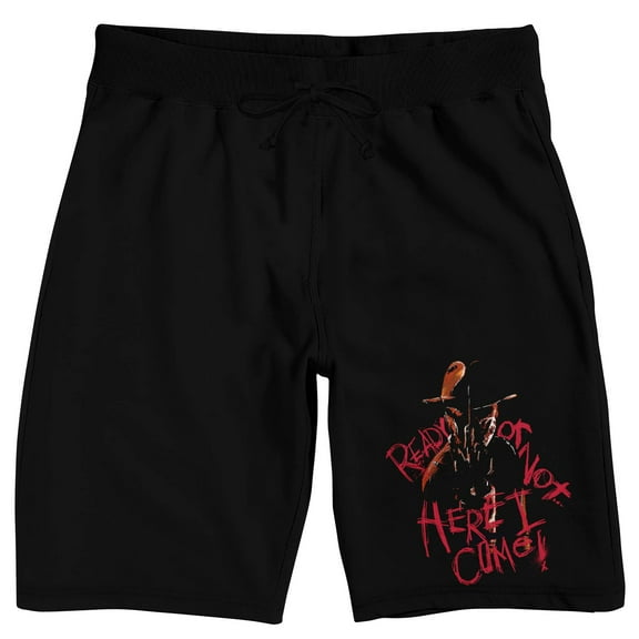 Nightmare On Elm Street Ready or Not Men's Black Sleep Pajama Shorts-Medium
