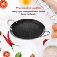 thumbnail image 3 of Plancha Redonda Alpine Cuisine Negra con Doble Asa Resistente para Cocinar y Calentamiento Uniforme, 3 of 8