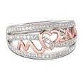 thumbnail image 1 of GOOHOCHY Anillo de moda con forma de corazón, anillo creativo para mamá, anillo para el dedo, regalo para madre (oro rosa, estilo número 10), 1 of 8