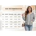 thumbnail image 7 of Cueply Women's Cardigan Sweater Long Sleeve Striped Button Knit Jackets Coats Outwear with Pockets, 7 of 7