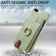 thumbnail image 2 of TECH CIRCLE For iPhone 7 / 8 / SE Case with Card Holder,Slim Stand PU Leather Zipper Wallet Case with Rotation Ring Holder Shockproof Protective Case for Apple iPhone 7 8 SE 2022 4.7",Mint, 2 of 8