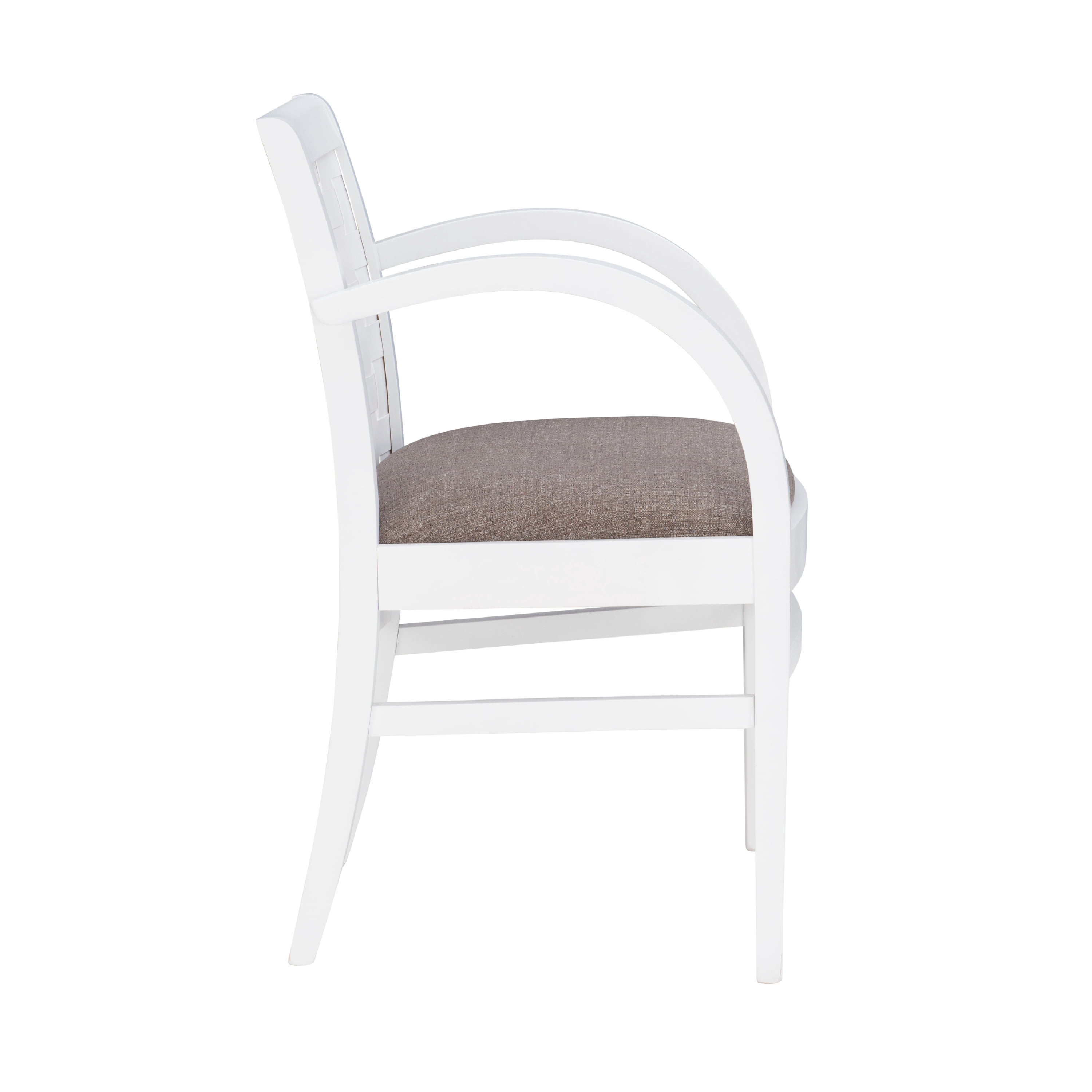 Linon Rheims Lounge Chair, Dark Gray and White