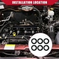thumbnail image 2 of Unique Bargains OE Number:F77Z9G512AA Fuel Injector Seal Adaptor for Ford Explorer 1997-2010 Durable Plastic 6 Pcs Black, 2 of 6