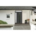 thumbnail image 3 of Front Exterior Prehung Metal-Plastic Door Frosted Glass | Manux 8112 Antracite Grey | Side and Top Sidelite Transom | Office Commercial and Residential Doors Patio 50x94 (W36+14x80+14) Left-hand, 3 of 6