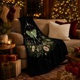 thumbnail image 3 of Green Luna Moth beneath Moon Phases and Stars, Mystical Botanical Style for Moth Lovers, Celestial Garden Motif and Birthday Gift, Cozy Flannel Blanket for Bedroom and Reading Nook, Home Decor, 3 of 9