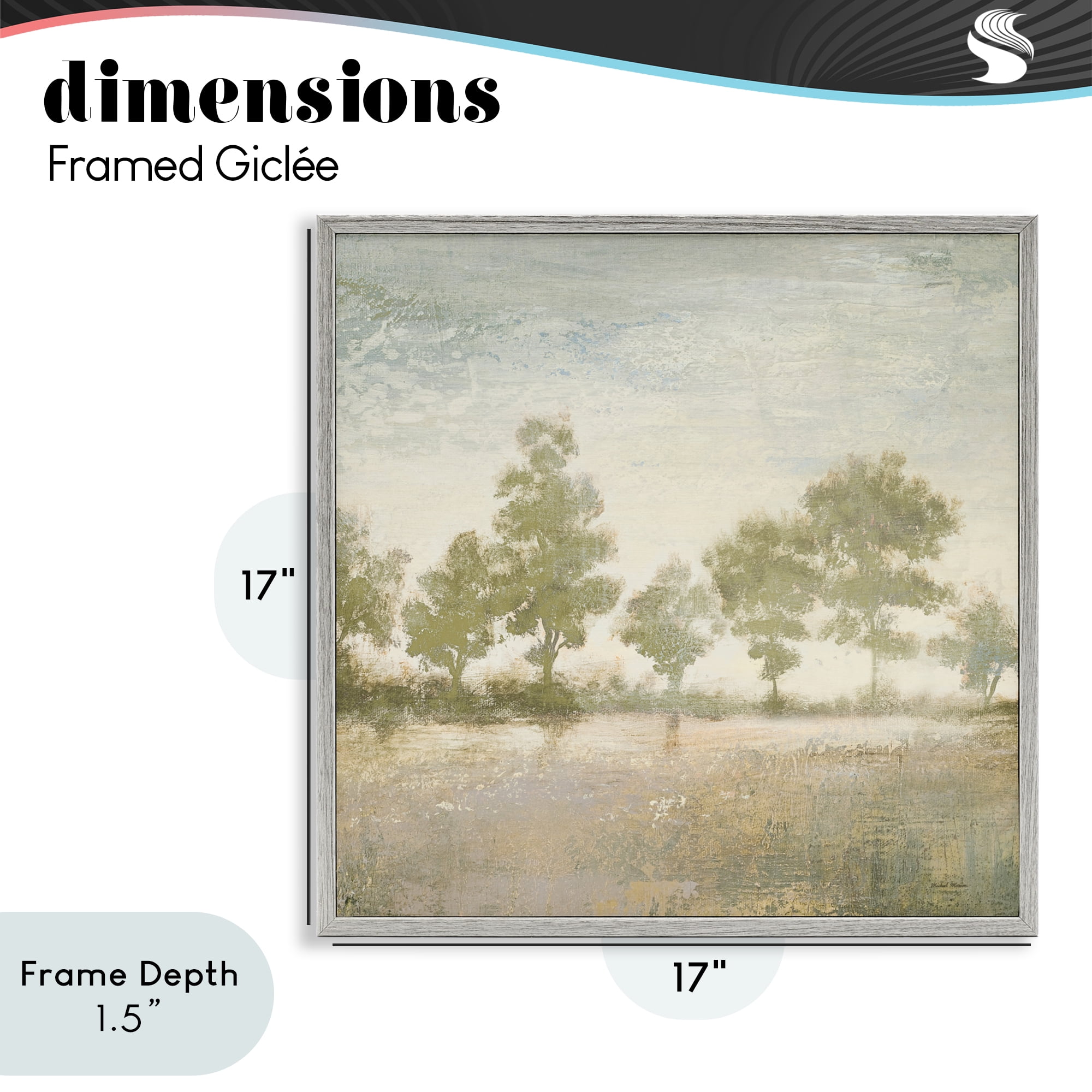 Stupell Industries Forest Light Landscape Gray Framed Giclee Art, design by Michael Marcon