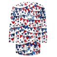 thumbnail image 4 of 4Th of July Shirts,My Orders Delivery,Cadancy Plus Size Tops for Women Clearance Under 10 Dollars,Elbow Sleeve Blouses Casual,Cool Graphic Tees ,Playeras De Mujer En oferta,Multicolor L, 4 of 5