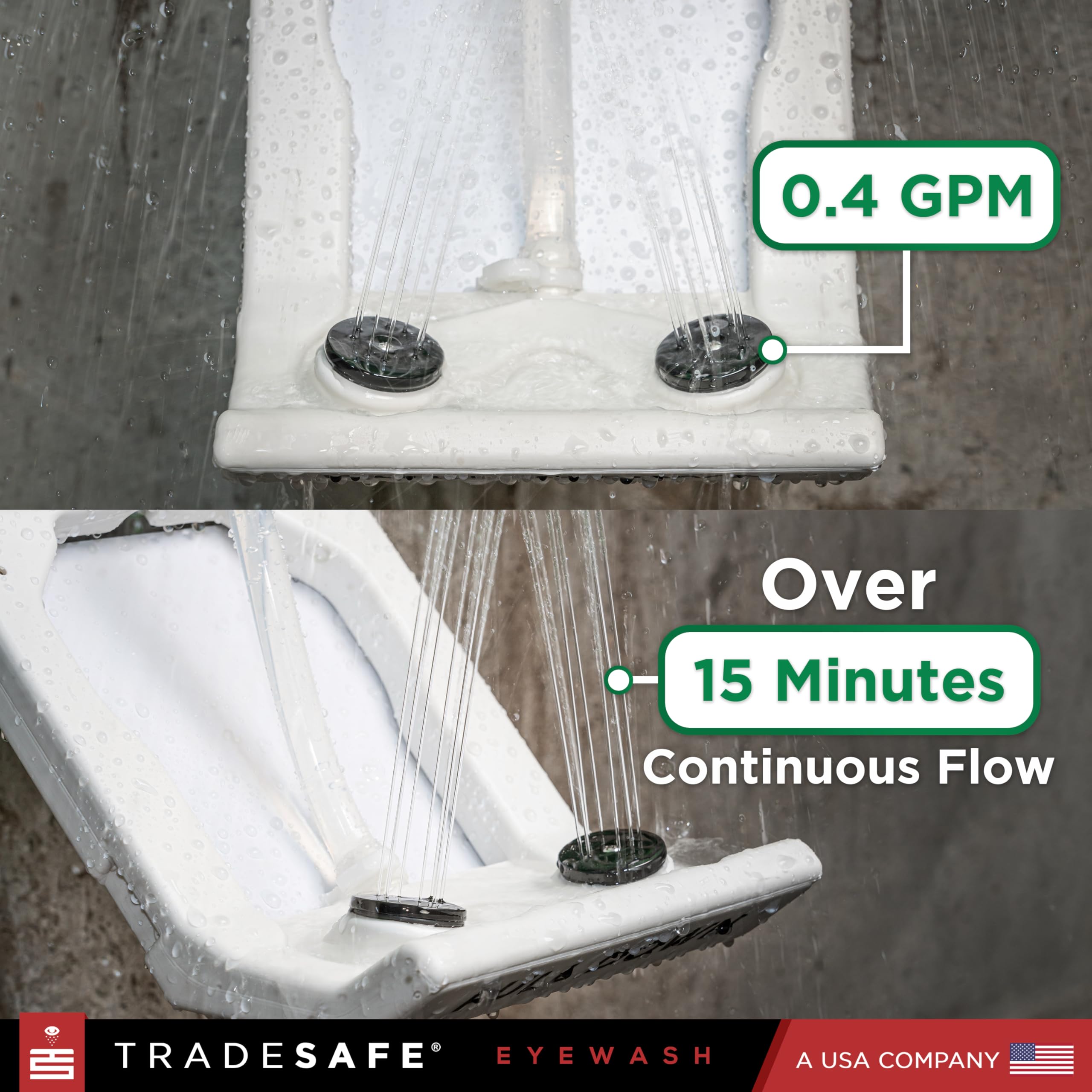 TRADESAFE Portable Eye Wash Station, Emergency Eye Wash Station OSHA Approved, 8 Gallon Capacity