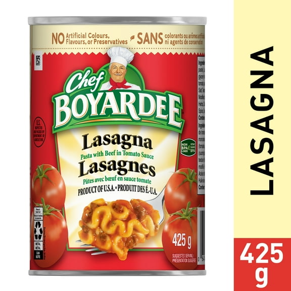 Lasagnes au bœuf à la sauce tomate et viande Chef Boyardee ,425 grams